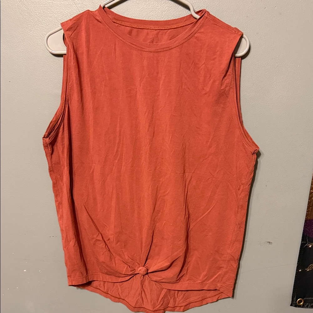 HALARA Women's Muscle Tee in Rust Orange